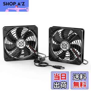 �y���������zELUTENG USB ��p�t�@�� 120mm 2�A 3�i�K���ʒ��� USB��@ �É� 2��1�g ���͑��� ��� �~�j�t�@�� ���^ 5V �u���b�N �����ԘA���ғ� ���^ 12cm ����/���[�^�[/PS4/PS3/PC�Ȃǂ̗�p Dual USB Fa