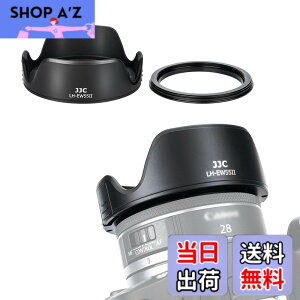 �y���������zJJC EW-55 �t�� �����Y�t�[�h + �A�_�v�^ �L�b�g �Ԍ` Canon RF 28mm F2.8 STM �����Y �p EW-55 �����Y�t�[�h �݊� �U55mm�ی�t�B���^�[ �� �����Y�L���b�v �����\