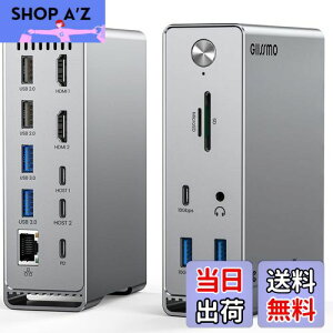 GIISSMO Macbook Pro/Airp 14-IN-2 hbLOXe[V Type c Dock 3ʃ[h gvfBXvCΉ MST@\ 4K60Hz HDMI|[g 100Wo 10Gbps USB-A|[g USB-C|[g USB3.2 Gen2Ή 1Gbps C[Tl