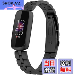 �y���������z�Ή�Fitbit Luxe/Luxe Special Edition �o���h �X�e�����X �t�B�b�g�r�b�g Luxe �o���h �ϋv�� �K�тɂ��� Fitbit Luxe Special Edition �����x���g ���߉\ �r�W�l�X�� �j���ʗp�i�u���b�N�j