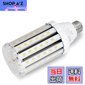 �y���������zLED�R�[�����C�g �g�E�����R�V�^ 30W LED�d�� E26���� 3500Lm/3000K 300-350W���M�d������ �����P�x �ȃG�l ������ �q�ɁE�[�ˁE���ԏ�E�ԌɁE�H��E�����K���[�W�ȂǂɑΉ� (30W, �d���F