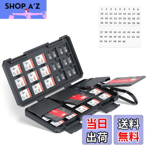 �y���������z��e�� 36�� SD SDXC SDHC & 74�� MicroSD TF MSD �J�[�h���[�P�[�X 3�����O���\�ȃN���W�b�g�J�[�h�T�C�Y�J�[�h�z���_�[�t�� �ԍ��t���X�e�b�J�[ �J���r�i �t�� �g��/�ۊǂ��ȒP ��