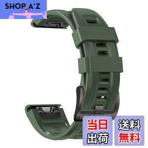 �y���������z[YOCAHU] QuickFit 22 mm �o���h �����p for GARMIN(�K�[�~��) Fenix 7 Pro Solar/Approach S70 47 mm/Forerunner 965 �Ή� �X�g���b�v �V���R�� �x���g �_�炩�� �h���� �K�[�~�� �p �����o���h (Army green)