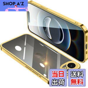 �y���������zONETIAOLONG iPhone17e / 16e �p �P�[�X �N���A �A�C�t�H��17e �J�o�[ ���� �X�}�z�P�[�X �ϏՌ� �y�� ���b�L���H TPU ���^ �X�g���b�v�z�[���t�� ����~�� �����h�~ 6.1�C���`�i�S�[���h�j