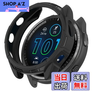 �y���������z�mRuenTech�n�Ή�GARMIN Forerunner 965�P�[�X �ی�P�[�X Garmin Forerunner 965�p�J�o�[ 6�F�I �\�t�g�V���R���� �v���e�N�^�[�J�o�[ �ϏՌ� �y�� ���t���ȒP (�u���b�N)