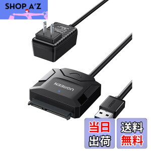 �y���������zUGREEN SATA USB�ϊ��P�[�u�� sata usb �ϊ��A�_�v�^�[ USB3.0�ڑ� 2.5/3.5�C���` 6TB HDD/SSD�p �d���A�_�v�^�[�t�� UASP�Ή� 6Gbps�]�����x