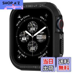 �y���������zSpigen Apple Watch �P�[�X 41/40mm�yApple Watch SE3/9/8/7/SE2/SE/6/5/4 �Ή��z���� �Ռ��z�� ���h�~ �ϏՌ� �ی�J�o�[ �A�b�v���E�H�b�`�P�[�X ���M�b�h�E�A�[�}�[ 061CS24480 (�u���b�N)