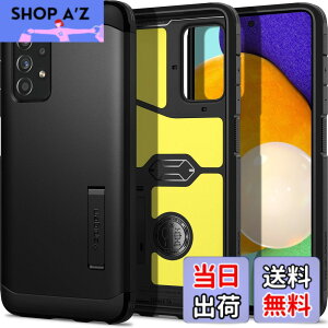 �y���������zSpigen Galaxy A52 5G �P�[�X SC-53B �ϏՌ� �ČRMIL�K�i �O�w�\�� �X�^���h�t�� �X�}�z�X�^���h TPU�o���p�[ �J�����ی� �h�o �w��h�~ ���h�~ �Ռ� �z�� �^�t�E�A�[�}�[ ACS02319 (�u���b�N