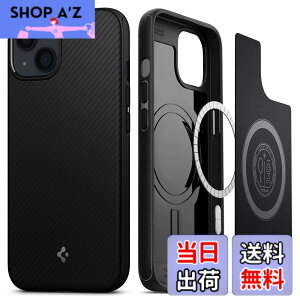 �y���������zSpigen iPhone13Mini�P�[�X Magsafe �}�O�l�b�g���� �ČRMIL�K�i�擾 �ϏՌ� �d��30g TPU ����~�� ���C�����X�[�d�Ή� ���菝�h�~ �}�O�E�A�[�}�[ ACS03680 (�}�b�g�E�u���b�N)
