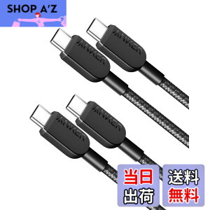 �y���������z�y2�{�Z�b�g�zAnker 310 ���ϋv�i�C���� USB-C & USB-C�P�[�u�� 60W USB PD�Ή� iPhone 16 / 15 MacBook Pro iPad Pro iPad Air Galaxy Pixel LG ���Ή� (0.9m �u���b�N)