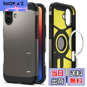 �y���������zSpigen �y�n��18�N�̋Z�p�́ziPhone 16 �P�[�X MagSafe�Ή� �ϏՌ� �}�b�g 2�d�\�� �ČRMIL�K�i �^�t�E�A�[�}�[�iAI�j�E�}�O�t�B�b�g ACS08215 (�K�����^��)