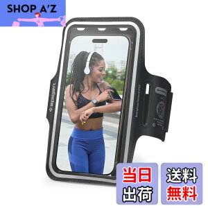 �y���������zSpigen �����j���O �A�[���o���h �X�}�z �ő�6.9�C���`�Ή� ���y�� �h�� iPhone 15 14 13 12 11 Pro Max, Samsung S24 S23 Ultra �Ή� �A�[���o���h AMP07187 (�u���b�N)