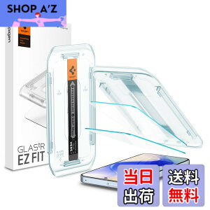 �y���������zSpigen Pixel 10 Pro XL/Pixel 9 Pro XL �����K���X�t�B���� 2���� 9H+�d�x �\��t���L�b�g�t�� �w��F�ؑΉ� ��U�h�~ �w��h�~ �������H �ی�t�B���� EZ Fit AGL08445 (�N���X�^���E�N���A)