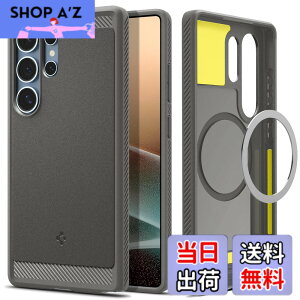�y���������zSpigen Galaxy S25 Ultra �P�[�X Magfit�Ή� �ϏՌ� TPU �\�t�g �}�b�g �ČRMIL�K�i ���M�b�h�E�A�[�}�[�E�}�O�t�B�b�g ACS08952 (�}�[�u���E�O���[)