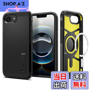 �y���������zSpigen �y�n��19�N�̋Z�p�́z iPhone 17e / 16e �P�[�X MagSafe �}�O�l�b�g���� �X�^���h ��� �}�b�g �ϏՌ� �ČRMIL�K�i �^�t�E�A�[�}�[�iAI�j�E�}�O�t�B�b�g ACS09137 (�u���b�N)