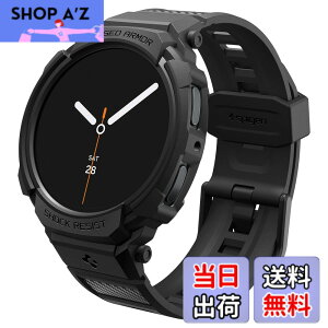 �y���������zSpigen Galaxy Watch 8 44mm ��̌^�P�[�X �X�|�[�c �o���h ��d�Œ� ���� �Ռ��z�� ���h�~ �ϏՌ� �ی�J�o�[ �X�g���b�v �M�����N�V�[�E�H�b�`�p ���M�b�h�E�A�[�}�[�E�v�� ACS10007 (�}