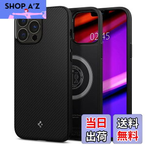 �y���������zSpigen iPhone 13 Pro Max �P�[�X Magsafe�Ή� �}�O�l�b�g���� TPU ���C�����X�[�d�Ή� �ČRMIL�K�i�擾 �ϏՌ� ���菝�h�~ �}�O�E�A�[�}�[ ACS03226 (�}�b�g�E�u���b�N)