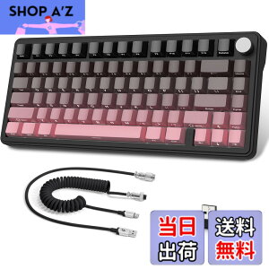 �y���������zATTACK SHARK X85���J�j�J���L�[�{�[�h�A�m�u�t��75%���C�����X�Q�[���L�[�{�[�h�APBT���v�����g�L�[�L���b�v�ABT 5.1/2.4 Ghz/USB-C�L���A�z�b�g�X���b�v�A���j�A�X�C�b�`�ARGB�ANKRO�APC