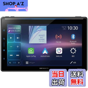 �y���������zPioneer �p�C�I�j�A �f�B�X�v���C�I�[�f�B�I AppleCarPlay AndroidAuto�Ή� Wi-Fi���[�^�[ �Z�b�g �F�F�u���b�N�A�T�C�Y�F10.1�C���`