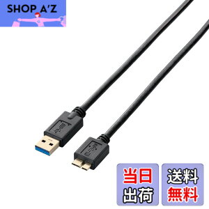 �y���������z�G���R�� USB�P�[�u�� �ymicroB�z USB3.0 (USB A �I�X to microB �I�X) �X�^���_�[�h 1m �u���b�N USB3-AMB10BK �F�F�u���b�N�A�T�C�Y�F��
