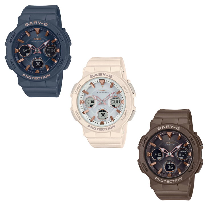 楽天市場】カシオ CASIO BABY-G ベビーG レディース電波ソーラー腕時計 