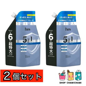 2個セット　h&s 5in1 シャンプー 1750g [6 個分] 詰替 超特大クールクレンズ(4987176243263)