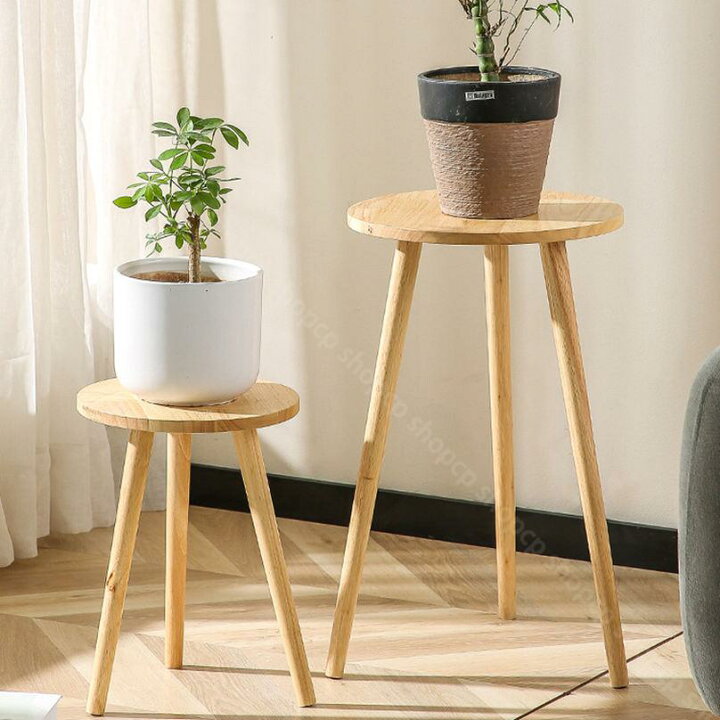 楽天市場】1000円OFFクーポン 花台 フラワースタンド 木製 天然木 