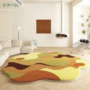 777円OFFクーポン かわいい 絨毯 じゅうたん 敷物 マイクロファイバー 花柄 洗える 滑り止め モダン ウォッシャブル 不規則 ラグ カーペット ラグマット ホットカーペット対応 お部屋 キッチ