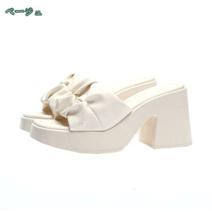 サンダル ミュール 切り替え おしゃれ 厚底 レディース チャンキーヒール 7cmヒール 美脚 ストーム付 前厚 ミュールサンダル エレガント フェミニン パーティ キャバ 結婚式 大きいサイズ 幅