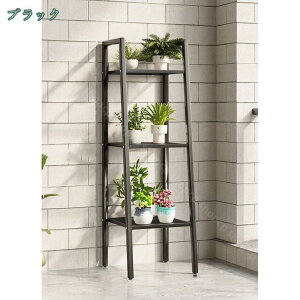 アイアンラック 3段 ラック 棚 シェルフ オープンラック フラワースタンド プランタースタンド プランターラック バルコニーラック 家庭菜園 多肉植物 室内 屋外 マガジンラック アイアンフ