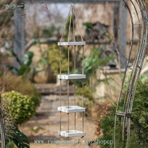 ハンギングプランター 屋内植物用植物ホルダー フラワースタンド 幅16cm 4段 壁掛け 木製 壁面に掛けて使える 窓の天井用 フローティング ホームガーデン 壁装飾 リビングルーム キッチン 寝