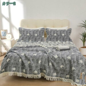 ガーゼケット シングル 綿 100% コットン 夏掛け布団 夏布団 ブランケット オールシーズン ガーゼ ケット フリンジ付き おしゃれ 北欧 ソファーカバー 通気性 吸湿速乾 抗菌防臭 オールシー