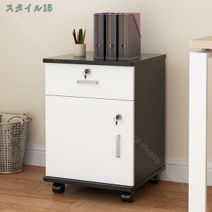 デスクワゴン サイドチェスト デスクキャビネット 木製 白い 黒い 茶色 キャスター付き サイドワゴン デスク下 テレワーク 在宅勤務 リモートワーク 在宅ワーク 引き出し デスクサイド収納