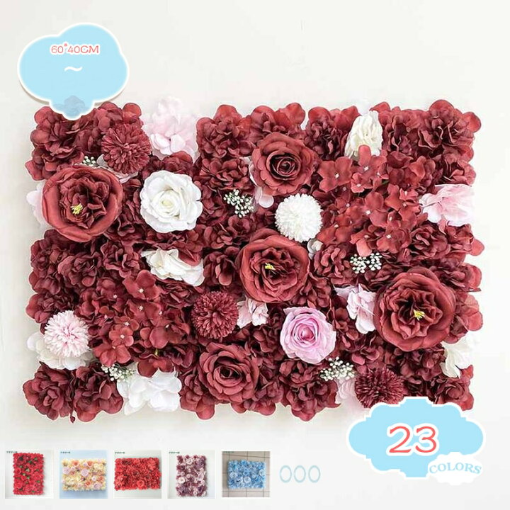 植物・造花の店舗ディスプレイ | 空間デザイン・装飾のIROHA D'ECOR ご自宅の装飾やイベントに最適な人工ローズパネル, スタイルD