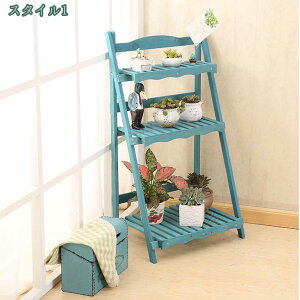 フラワースタンド 折りたたみ 屋外 花台 ガーデンラック ラック オープンラック シェルフ プランター台 プランターラック 3段 天然木製 ハンギング フラワーラック 園芸ラック 植物棚 おし