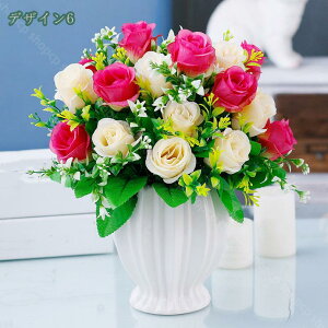 花 誕生日 プレゼント ギフト 記念日 お祝い 造花 女性 インテリア 北欧 卓上 花瓶付き フェイクフラワー アートフラワー 枯れない花 人工観葉植物 おしゃれ 花束 ブーケ 部屋飾り お仏壇 仏