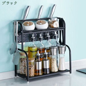 コンロサイドラック 2段 隙間収納 すき間収納 スパイスラック収納 スパイスラック キッチンラック 鍋 コンロ横ラック スリム 収納 キッチンカウンター 調味料 卓上 棚 おしゃれ スチール 調