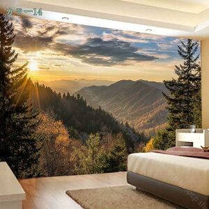 秋の森のタペストリー 黄色い木 秋の湖 壁タペストリー 自然の風景タペストリー リビングや寝室 秋の自然風景 秋の夕暮れの森のタペストリー 秋のタペストリー shopcp