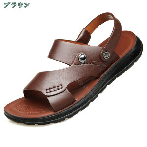 1650円OFFクーポン オフィスサンダル メンズビーチサンダル 黒 大きいサイズ ダブルストラップ 革 バックストラップ 2way ノンスリップ ソフト カジュアル スリッパ 通勤 事務所 履き替え シン
