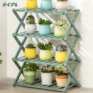 500円OFFクーポン 北欧 フラワースタンド 竹製 屋外 3段 4段花台 折りたたみ式 プランタースタンド 植物棚 多機能収納ラック 大容量 安定 組み立てが簡単 ガーデニング 棚 花置きスタンド 観賞