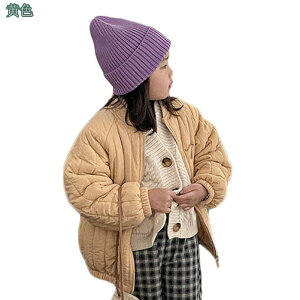 キッズ 中綿ジャケット 前開き ジッパー 子供服 女の子 男の子 ダウンコート フード無し ライト 中綿入り ショートコート 秋冬 防寒ジャケット 通学 通園 アウターウェア 可愛い 幼稚園 小学