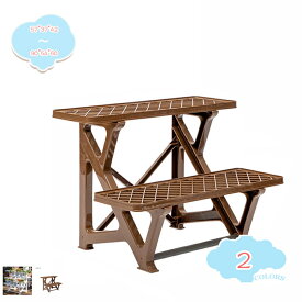 1000円OFFクーポン フラワースタンド 2段 57cm幅 園芸 ガーデニング ガーデン ラック 鉢置き 植木鉢 整理 シンプル おしゃれ 軽い プラスチック 花壇 花 鉢 台 花置き フラワースタンド 3段750 小物などを立体的に飾れます 植物 庭 ベランダ 棚 飾り棚 花台 shopcp