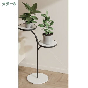 3500円OFFクーポン フラワースタンド 園芸ラック プランタースタンド ガーデンラック 花台 2段 アイアンスタンド 屋外室内 装飾 北欧風 ベランダ鉢置き 玄関 庭 オフィス ゴールド 花瓶 置き台