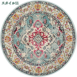 チェアマット 防音 大判 フロアマット ペルシャ風 花模様 円形 ゲーミングチェアマット 床保護マット床傷防止マット 騒音対策 床暖房対応 丸洗い可能 防音性 デスク オフィスチェア下マッ