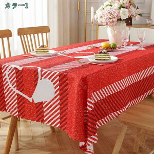長方形 ハート柄 テーブルカバー ポリエステル おしゃれ 食卓テーブルクロス キッチン カジュアルな ダイニング リビング パーティー用 誕生日 特別な休日 装飾 テーブルマット 柔らかい 防