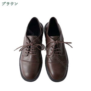 レディース オックスフォードシューズ レースアップ シューズ ドレスシューズ 3cmヒール ラウンドトゥ カジュアルシューズ レースアップシューズ おじ靴 痛くない 歩きやすい ブーティー 小