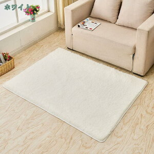 マイクロファイバーフラッフィラグカーペット フロアマット バスマット 洗えるラグマット 長方形 カーペット ホットカーペット対応 シャギーラグ 洗える 滑り止め 絨毯 じゅうたん シャギ