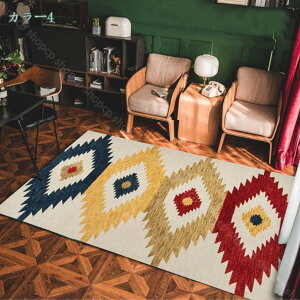 ボヘミアン 柄 おしゃれ デザイン ラグ エスニック 調 ペルシャ ラグマット 長方形 四角 ヨーロピアン カーペット リビング インテリア 彩色豊か ボタニカル 柔らかい 玄関マット シンプル