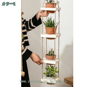 1000円OFFクーポン 木製 花棚 植物棚 装飾花のフレーム 壁掛け棚 壁収納用 4段 素朴な木製フローティングシェルフ 寝室 バスルーム リビングルーム ダイニングルーム 寮 ボーホー 壁装飾 飾り