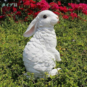 置き物 ウサギ 樹脂材質 ガーデンオーナメント うさぎ 新築祝 風景 ガーデン飾り置き物 フィギュア デスクトップ 庭アート飾り ディスプレイ うさぎ置物ガーデニング 可愛い置物 写真道具